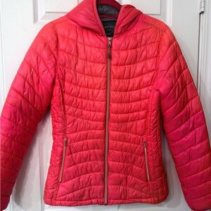 Tek Gear Women's Puffer Jacket - Vibrant Orange/Pink